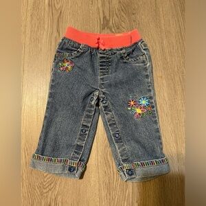 Y2K denim floral pants